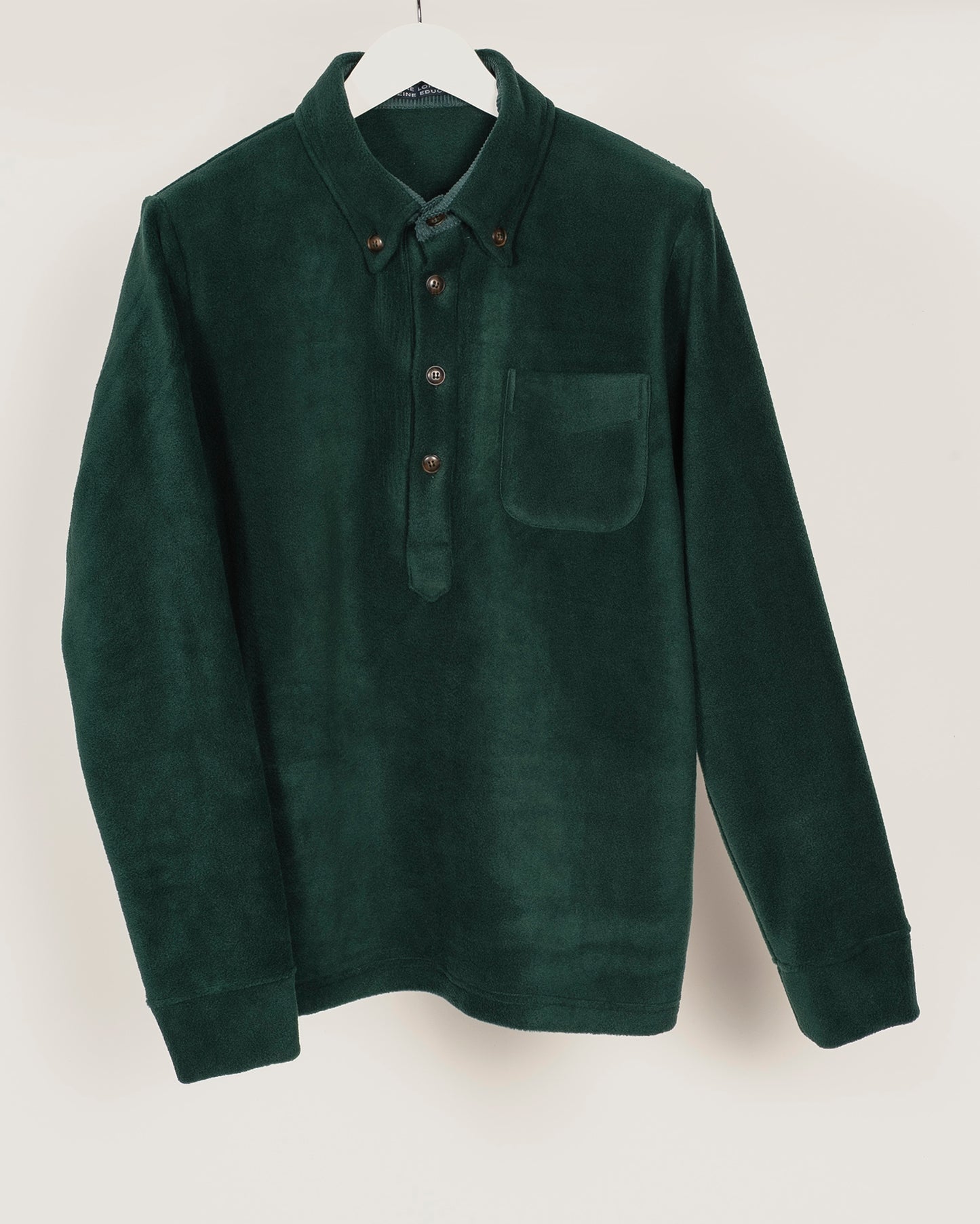 BROOK Fleece Polo shirt - Ivy Green
