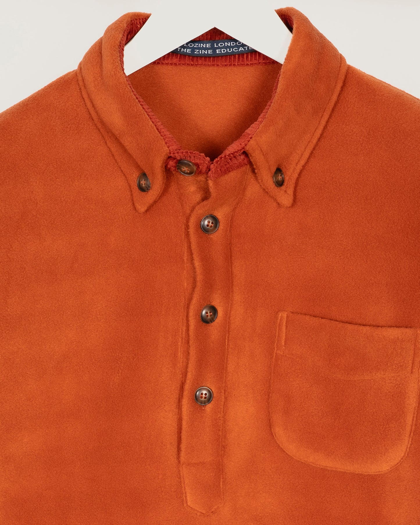 BROOK Fleece Polo shirt - Orange