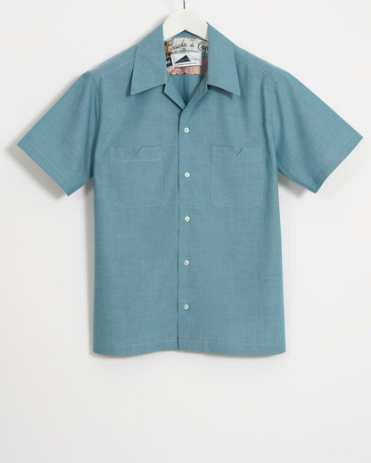 SONORAN Shirt with silk trim - Duck Egg Blue