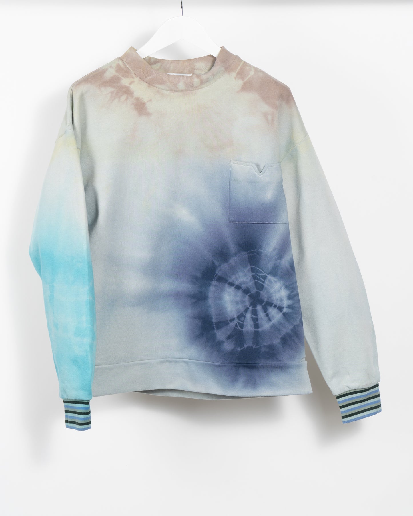 TIDE DYE Printed sweatshirt - Coffee
