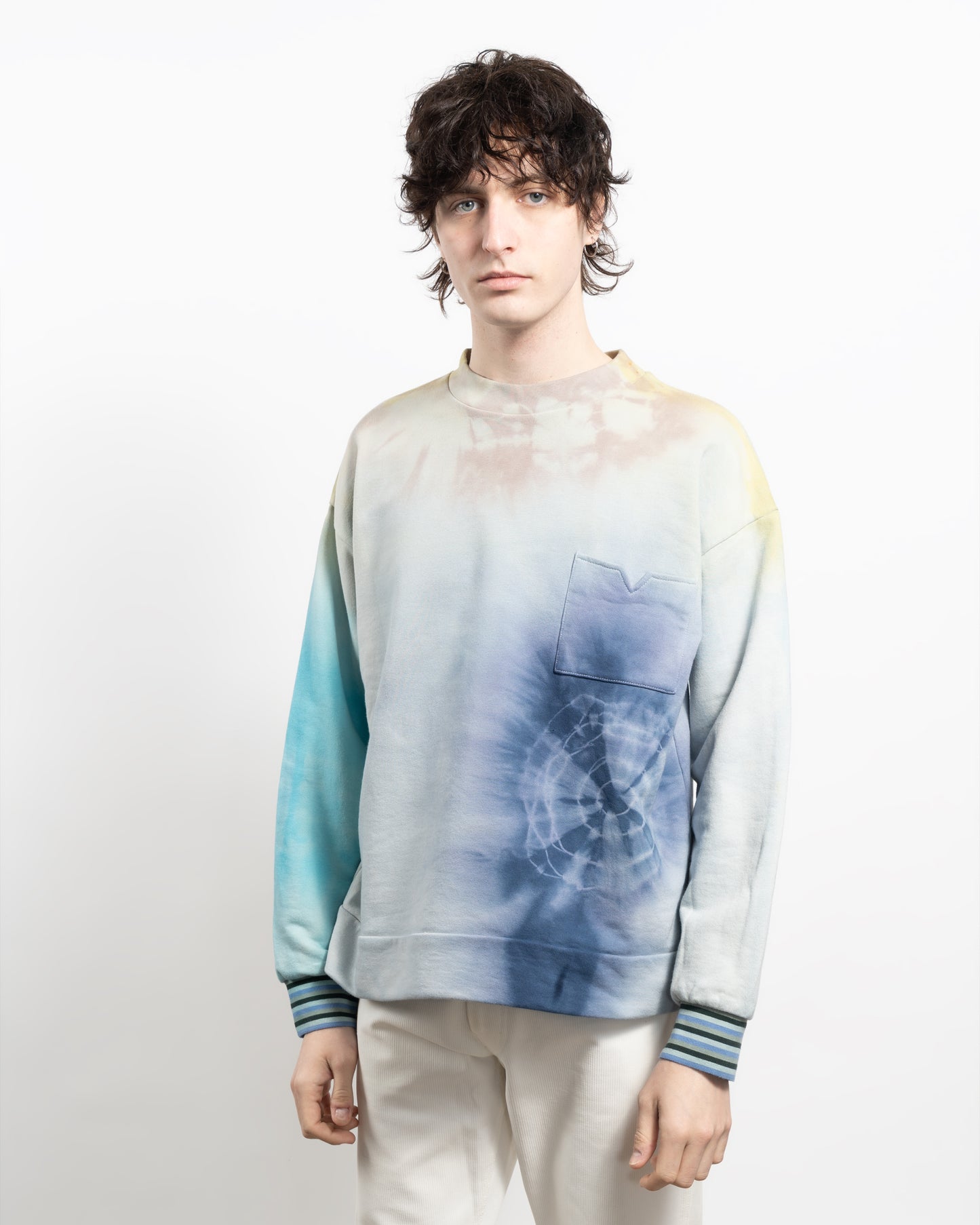 TIDE DYE Printed sweatshirt - Coffee
