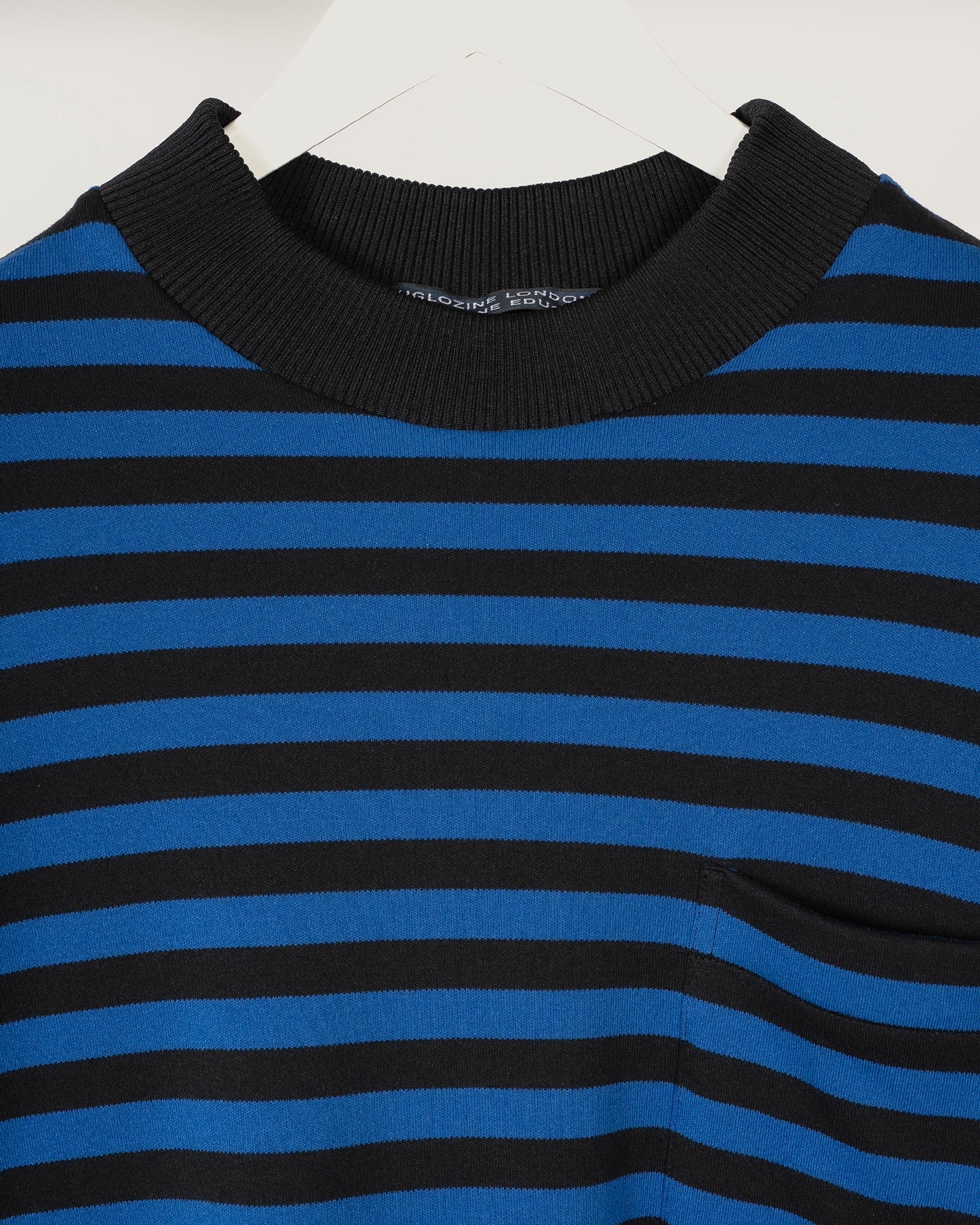 TIDE Stripe mock turtle neck sweatshirt