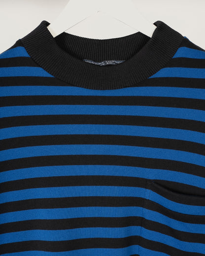 TIDE Stripe mock turtle neck sweatshirt