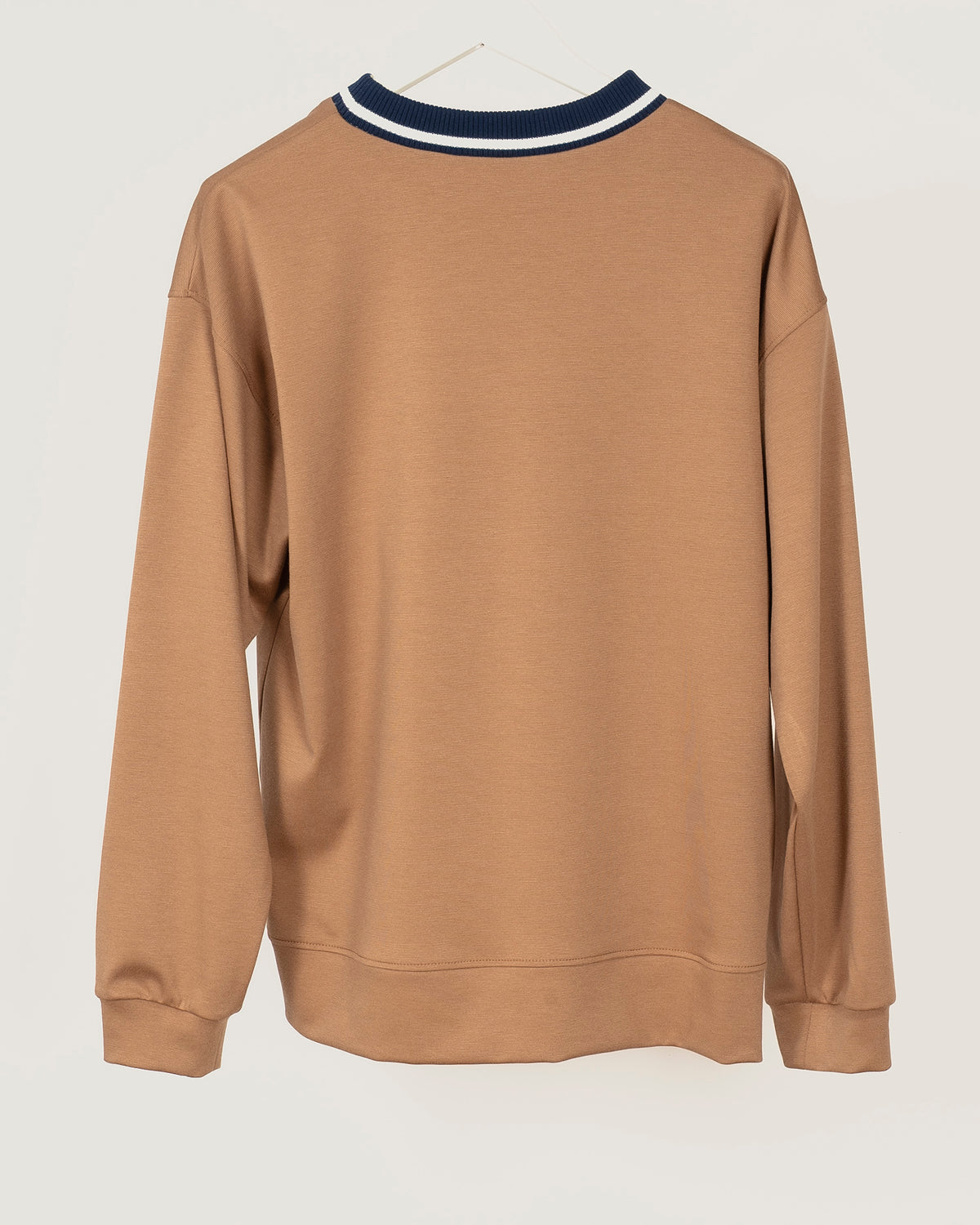 TIDE Contrast collar sweatshirt - Camel