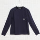 ZINE Long sleeve T-shirt 6 panel (Navy Blue)