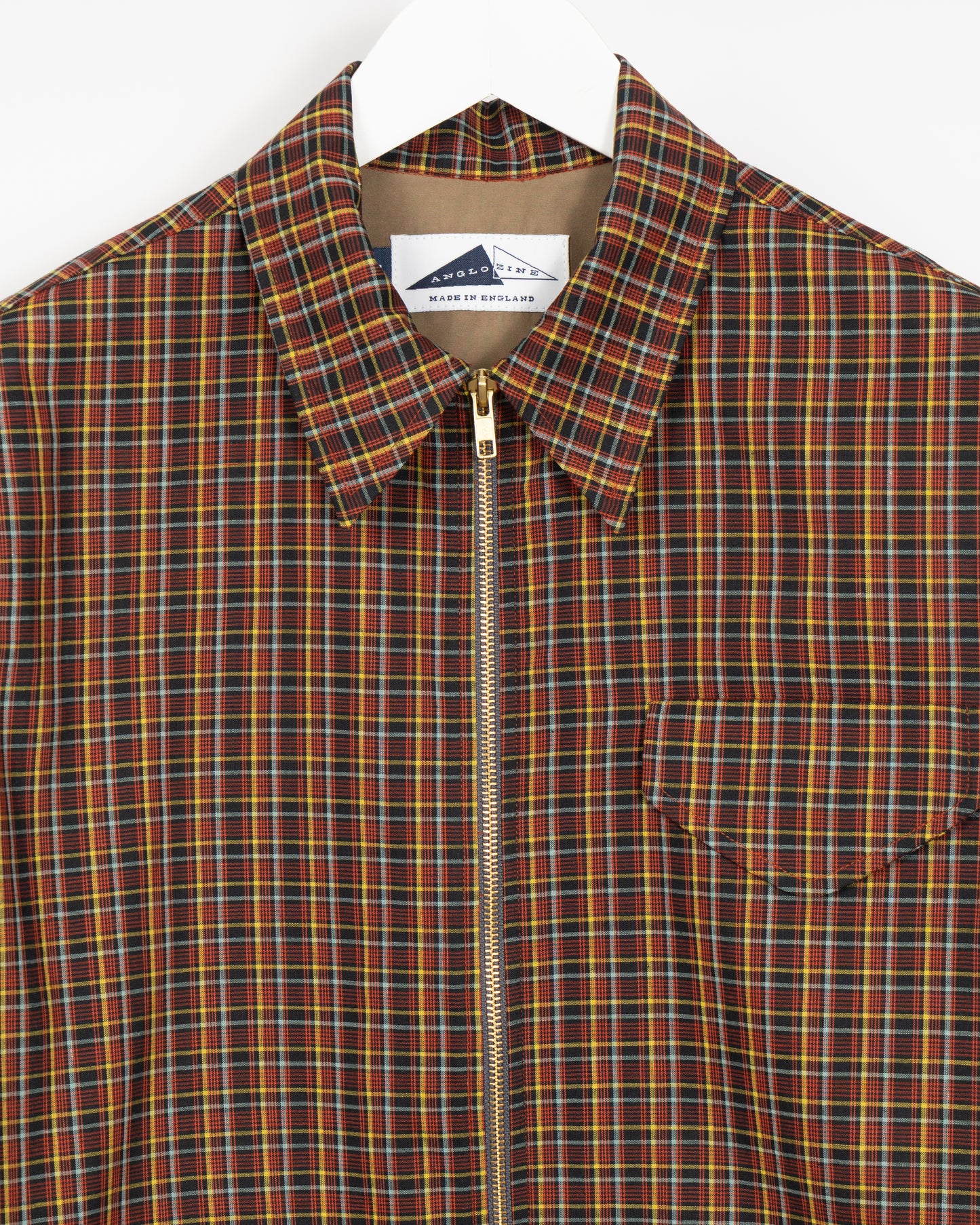 YARD Micro check shirt - Orange