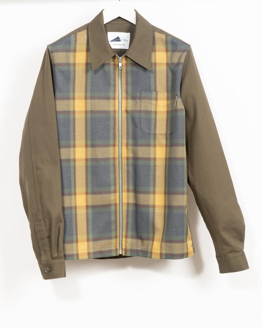 Yard - Mustard tartan panel shirt