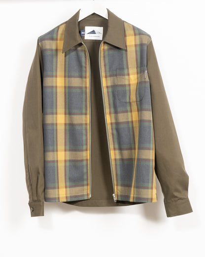 Yard - Mustard tartan panel shirt