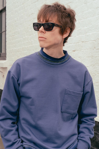 TIDE Mock turtle sweatshirt - Delft Blue