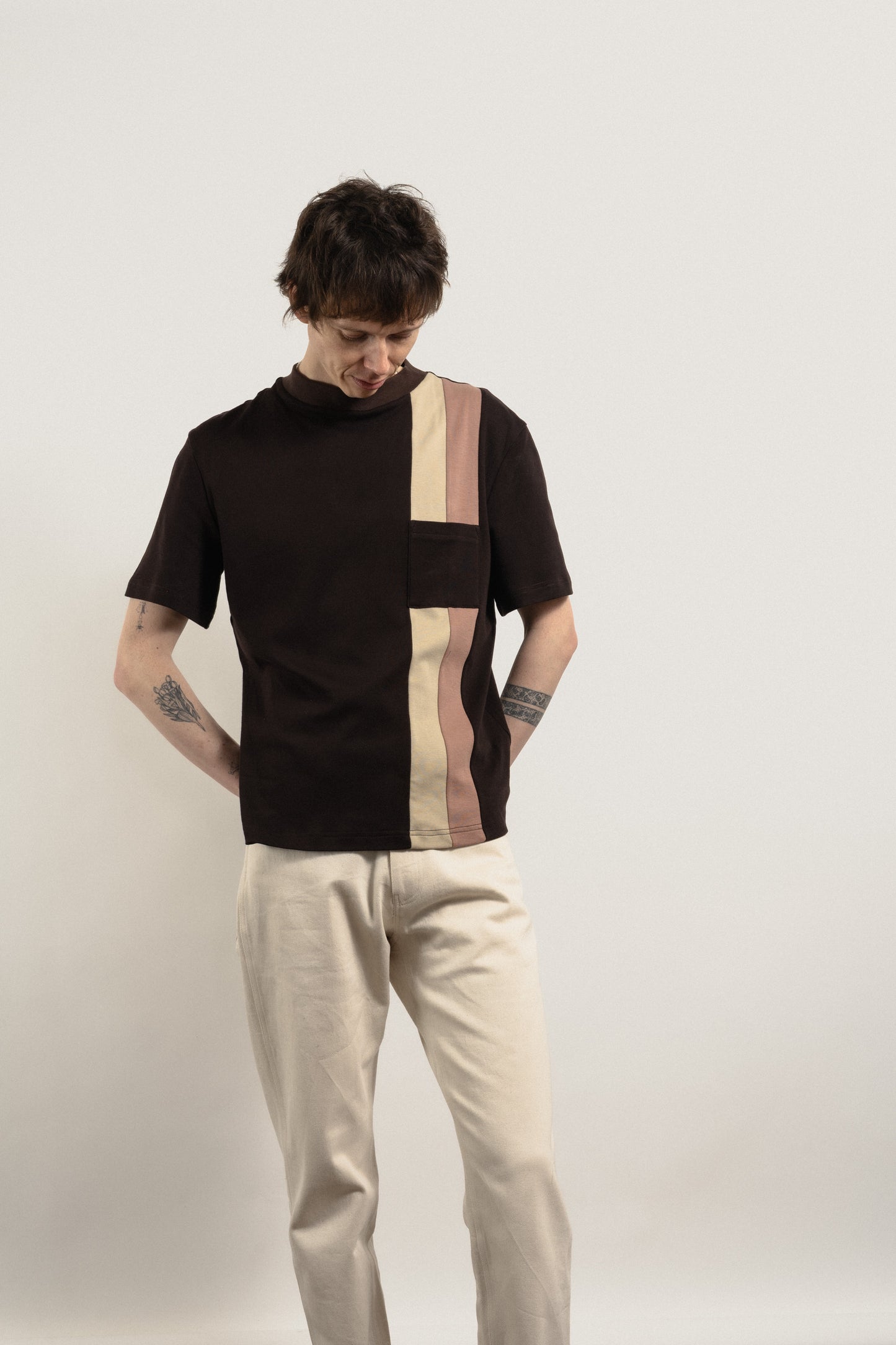 SUB Panel T-shirt - Brown
