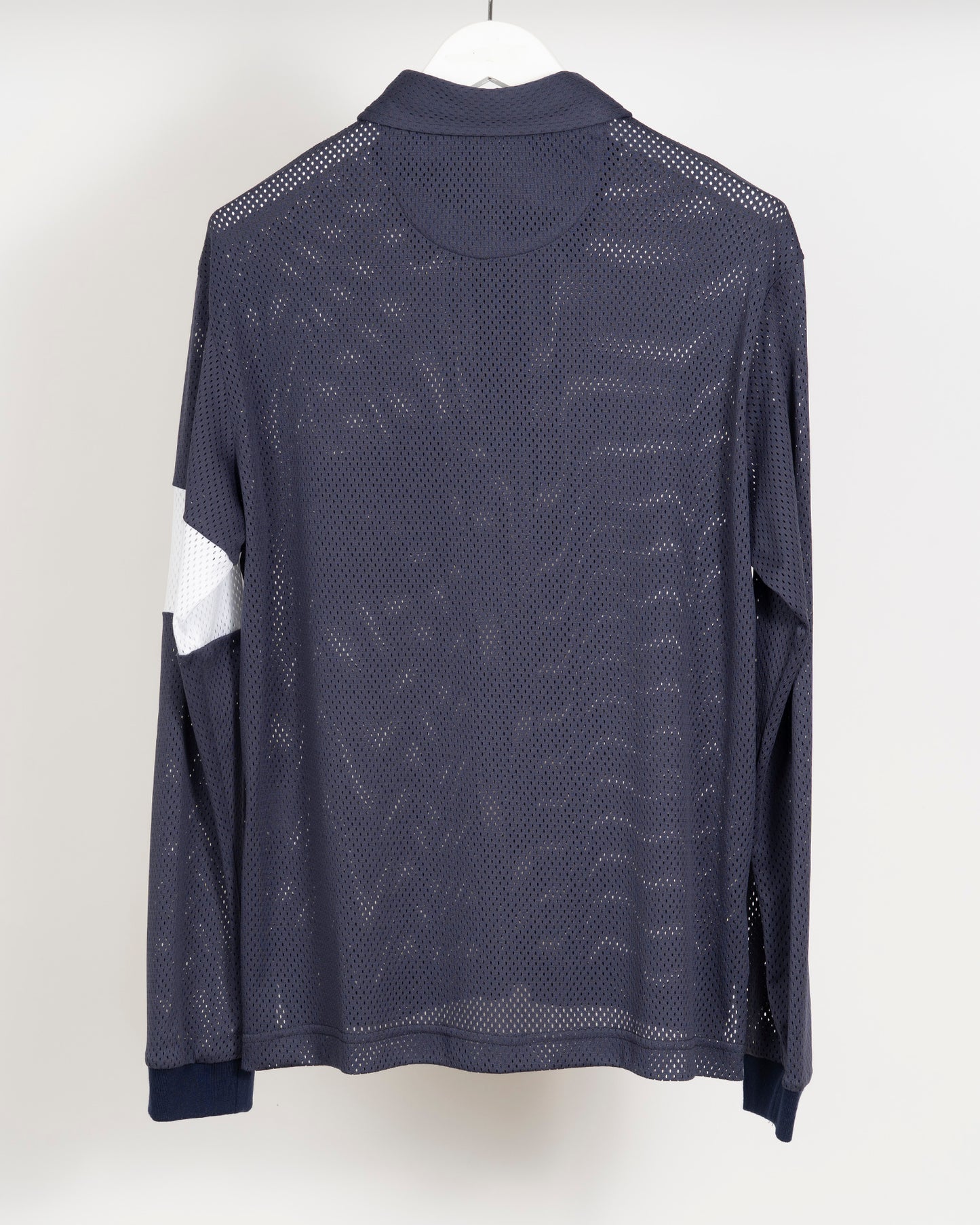 POOLS Airtex longsleeve polo - Navy