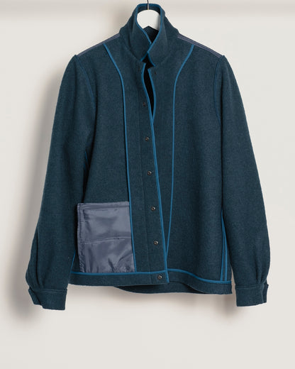 GIRARD Wool shirt - Deep Teal