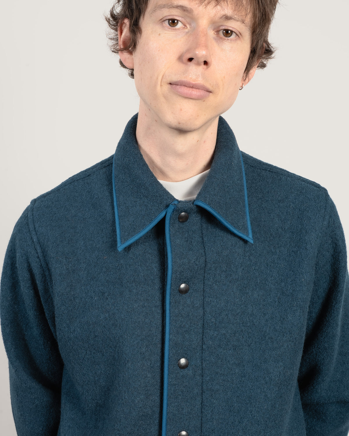 GIRARD Wool shirt - Deep Teal