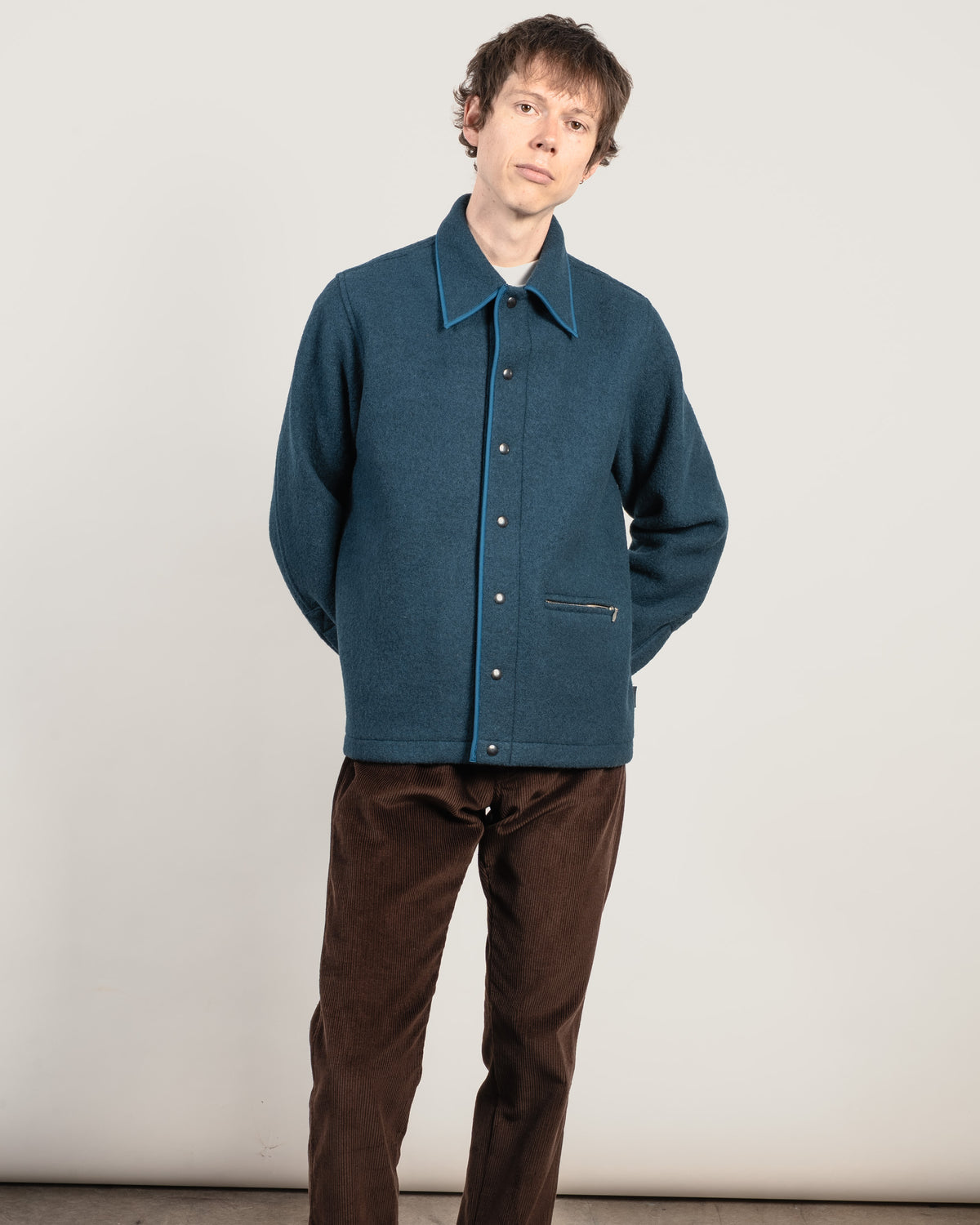 GIRARD Wool shirt - Deep Teal