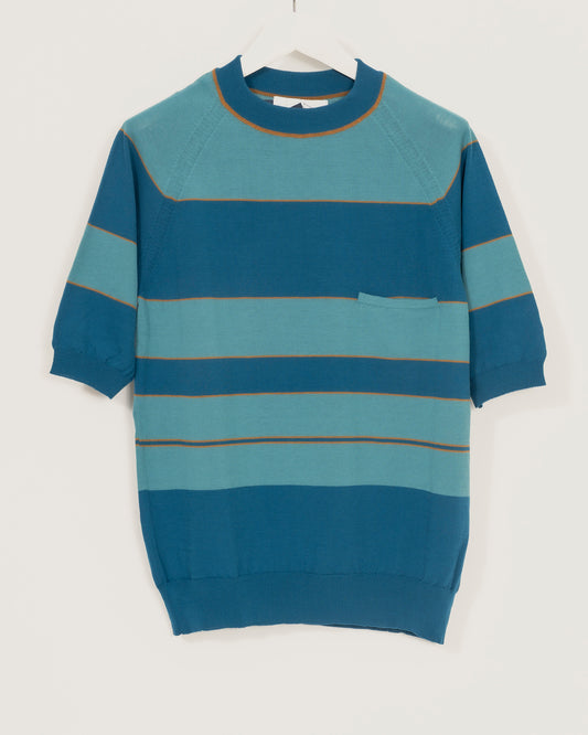 S26 SOLERI Fine Gauge T-shirt - Kingfisher Blue