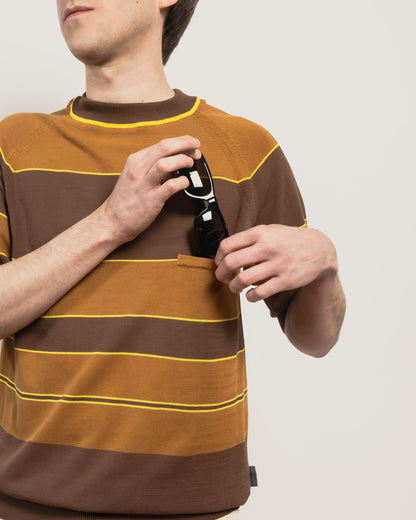 SOLERI Fine Gauge T-shirt - Coffee