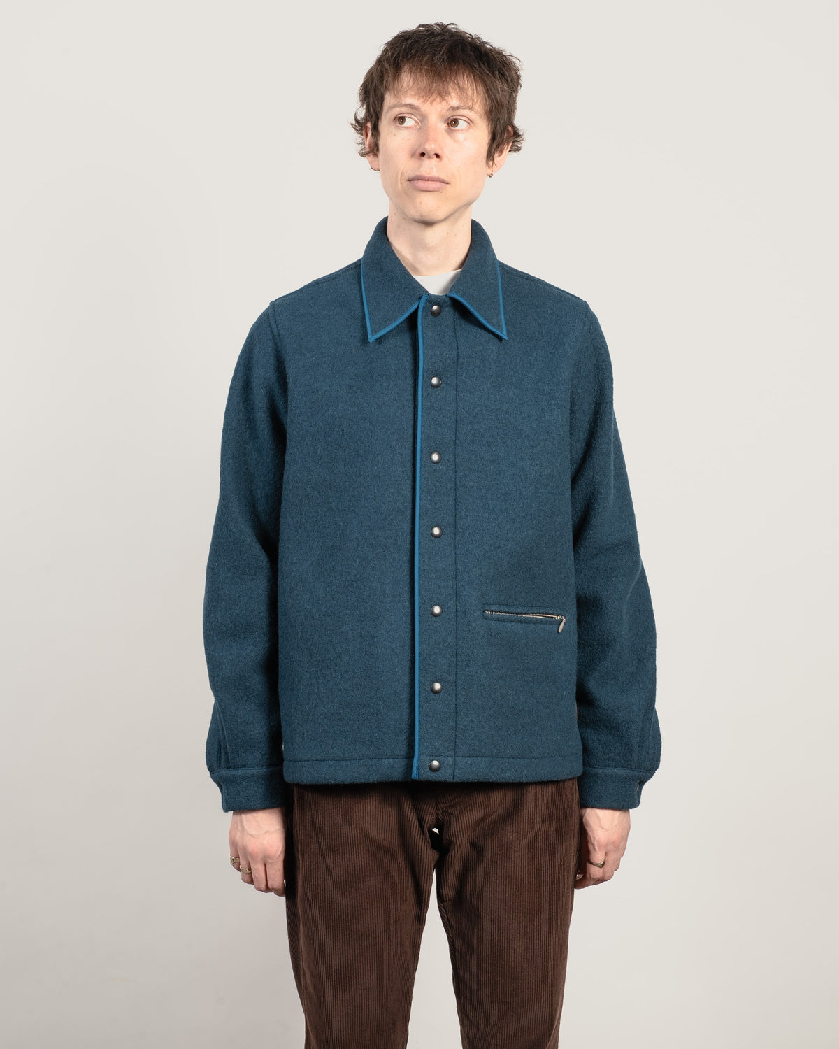 GIRARD Wool shirt - Deep Teal