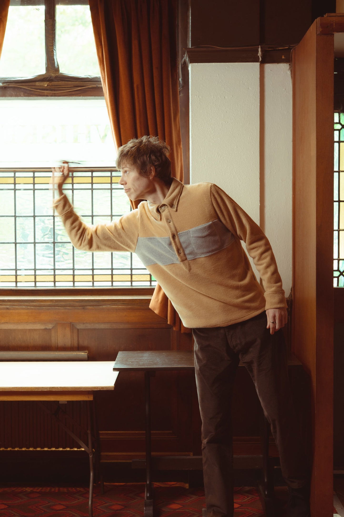 ROOK FLEECE POLO - Biscuit
