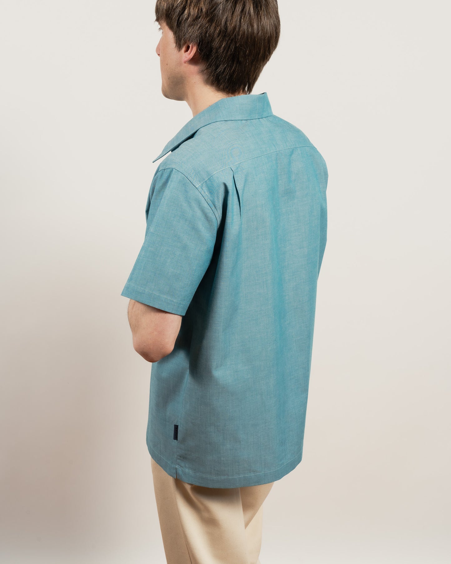 SONORAN Shirt with silk trim - Duck Egg Blue